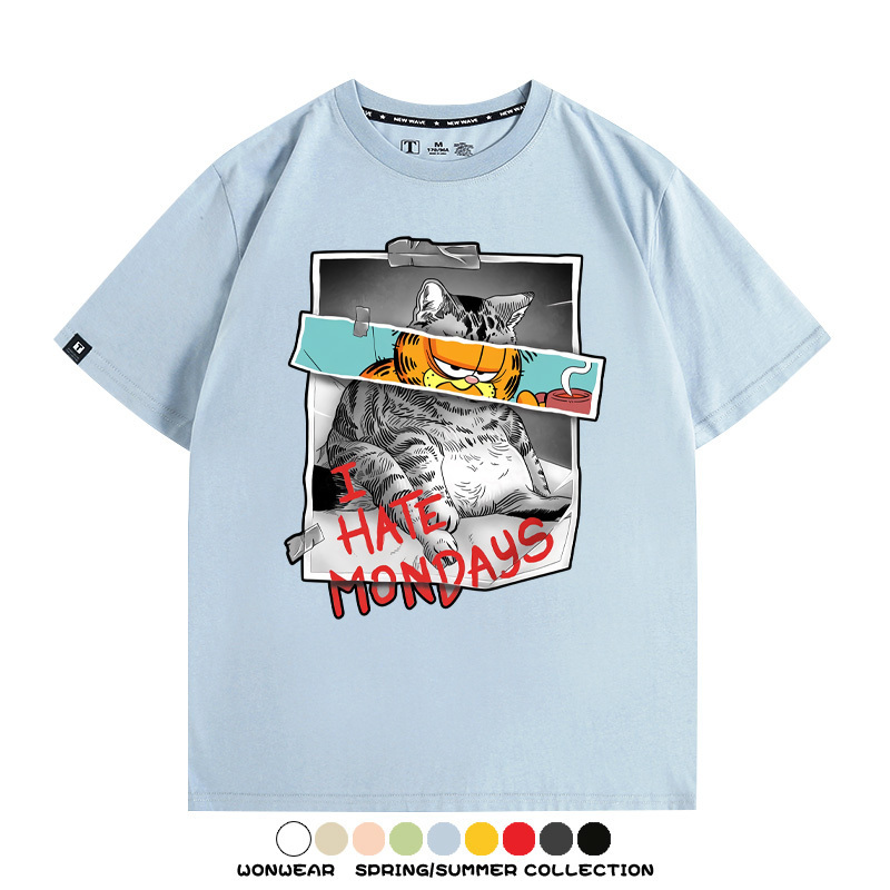 加菲貓卡通聯名 親子情侶裝寬鬆短袖T