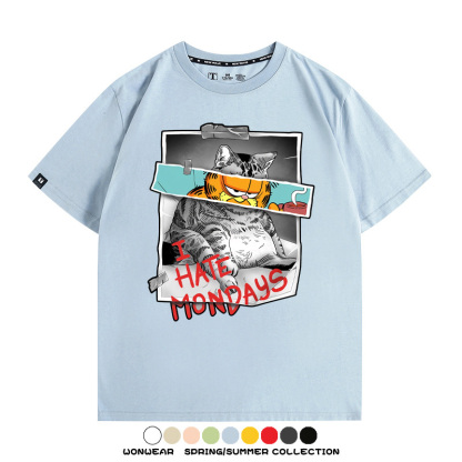 加菲貓卡通聯名 親子情侶裝寬鬆短袖T