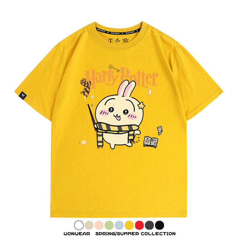Chiikawa聯動哈利波特 親子情侶裝寬鬆短袖T
