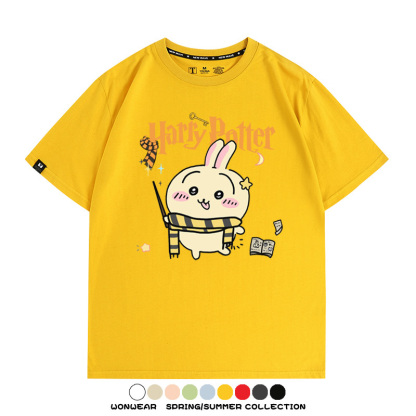 Chiikawa聯動哈利波特 親子情侶裝寬鬆短袖T