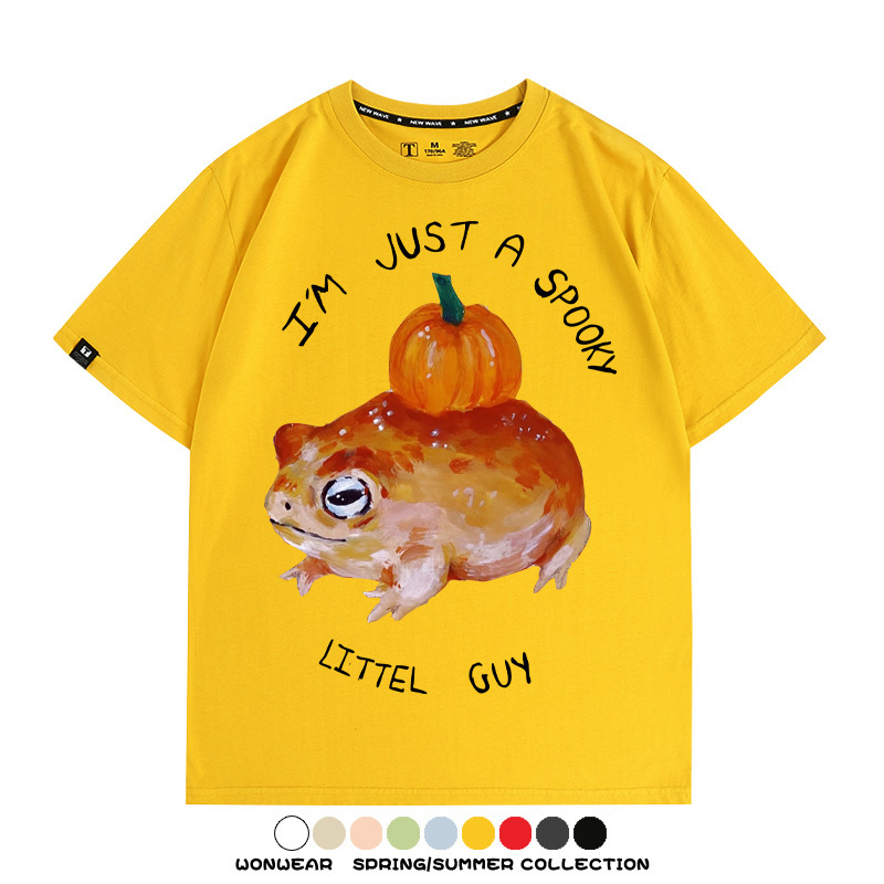 可愛青蛙呱呱搞怪 親子情侶裝寬鬆短袖T