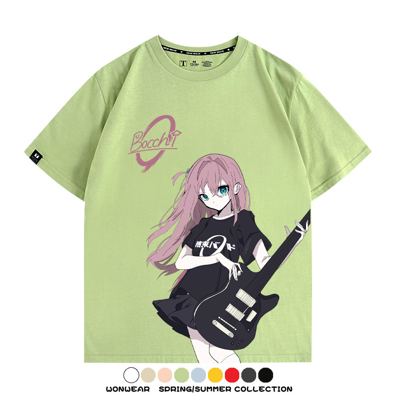 孤獨搖滾動漫周邊二次元 親子情侶裝寬鬆短袖T