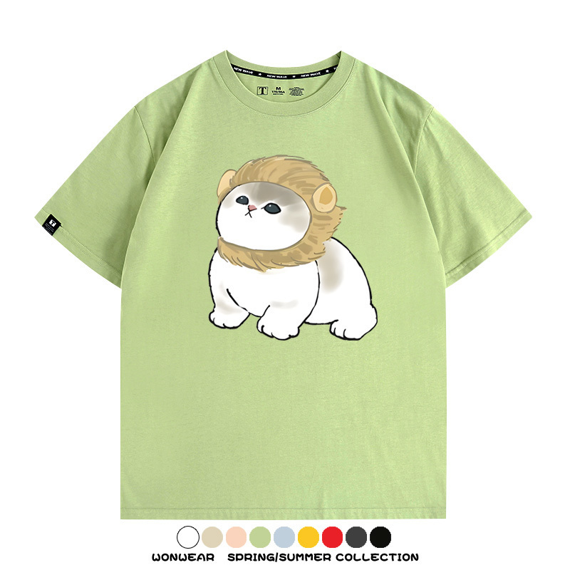 貓貓COS獅子 親子情侶裝寬鬆短袖T