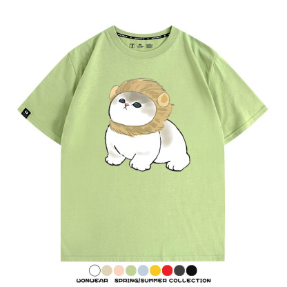 貓貓COS獅子 親子情侶裝寬鬆短袖T