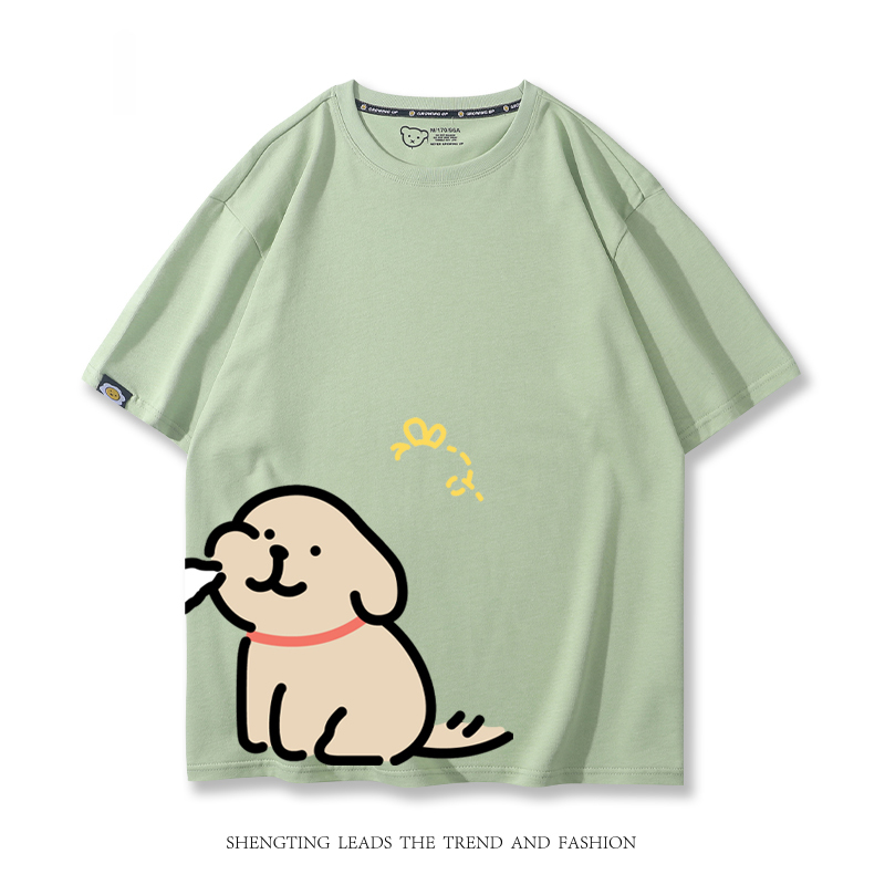 線條小狗 2024親子情侶男女同款 T恤