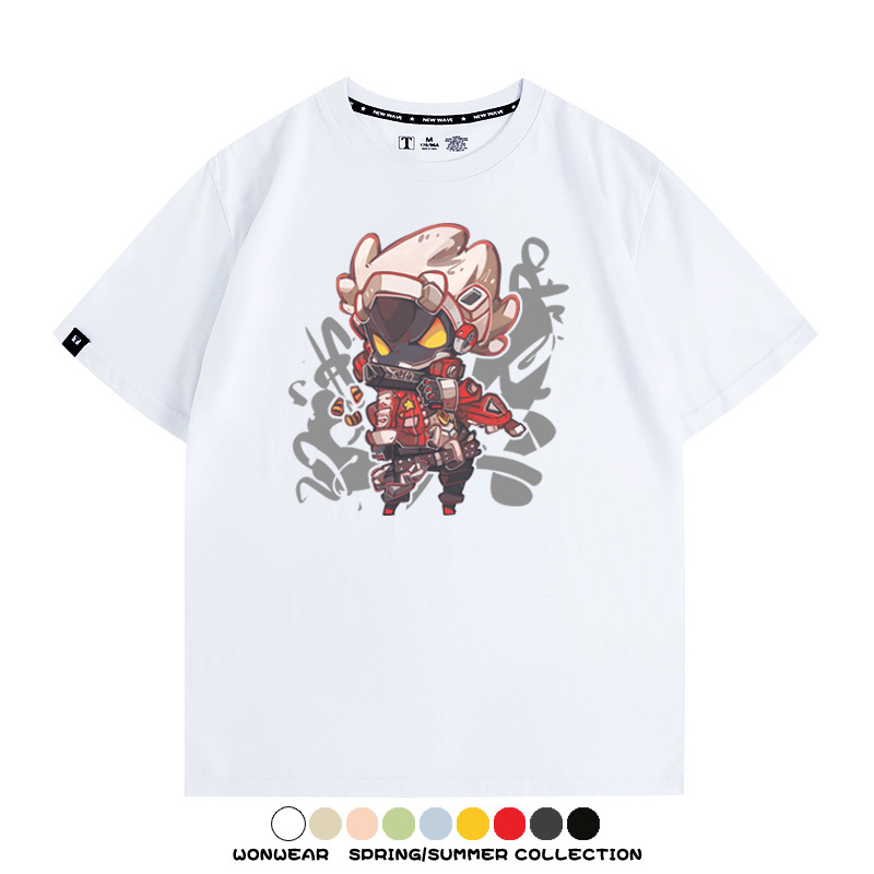 絕區零遊戲安比妮可可琳卡通Q版同款短袖夏季純棉T恤衫二次元COS