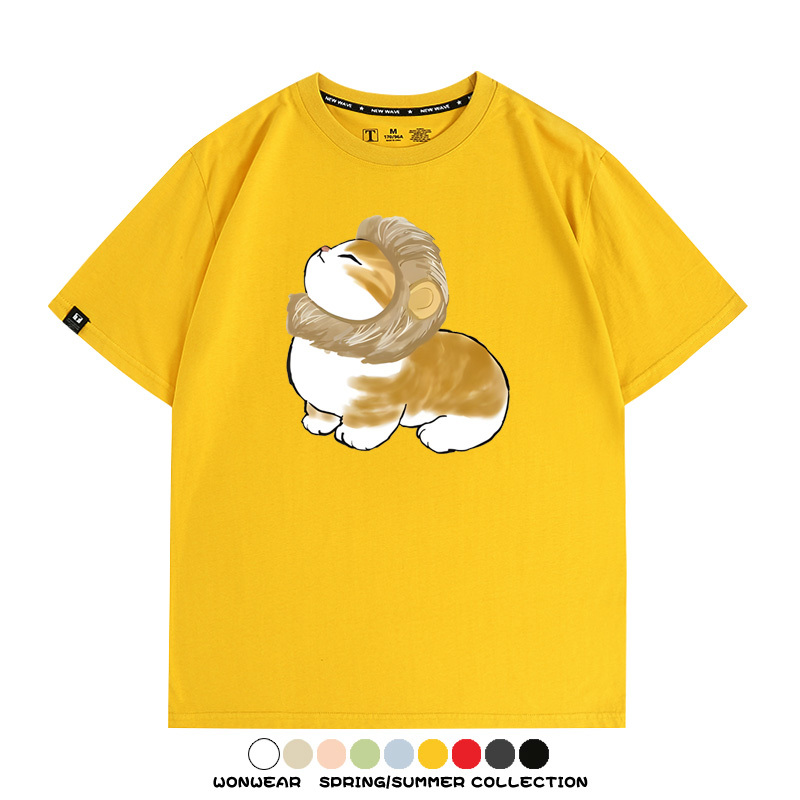 貓貓COS獅子 親子情侶裝寬鬆短袖T