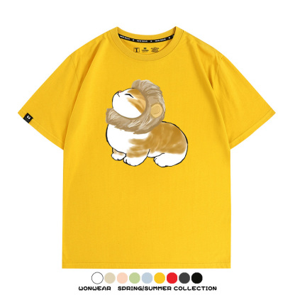 貓貓COS獅子 親子情侶裝寬鬆短袖T