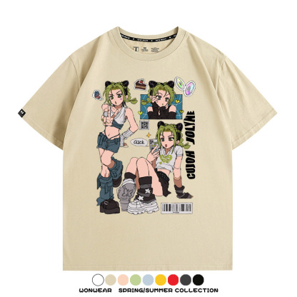 JOJO的奇妙冒險石之海動漫空條徐倫卡通周邊聯名短袖夏男純棉T恤