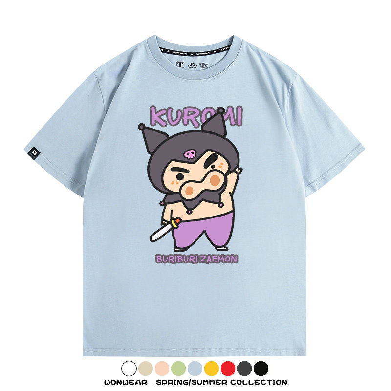 三麗鷗x蠟筆小新肥嘟嘟左衛門 親子情侶寬鬆短袖T