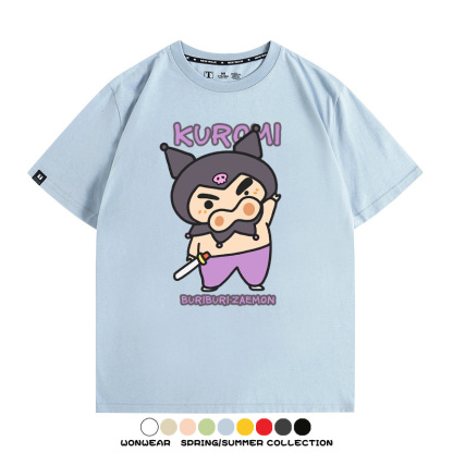 三麗鷗x蠟筆小新肥嘟嘟左衛門 親子情侶寬鬆短袖T