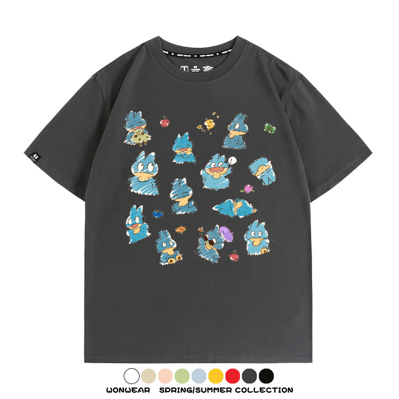 精靈寶可夢小卡比獸任天堂遊戲周邊情侶短袖T恤純棉上衣寬鬆百搭