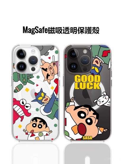 蘋果 系列蠟筆小新Magsafe磁吸透明防摔軟殼