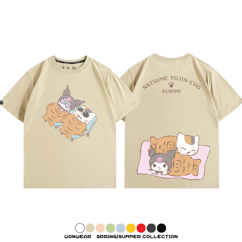 夏目友人帳聯名三麗鷗 親子情侶寬鬆短袖T
