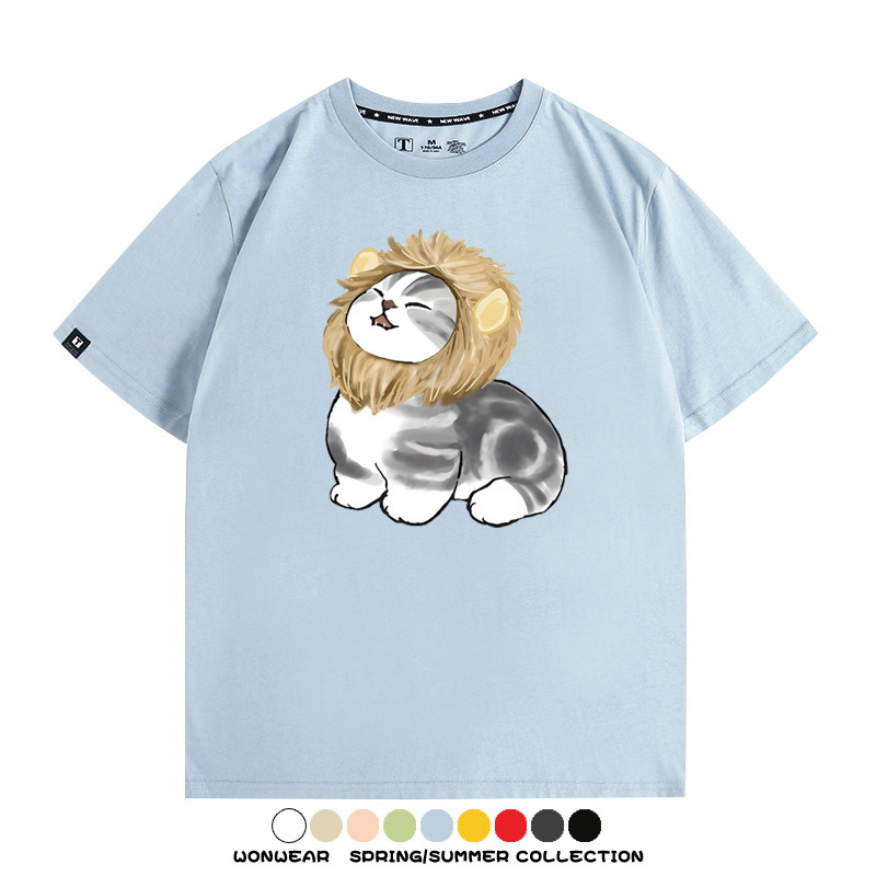 貓貓COS獅子 親子情侶裝寬鬆短袖T