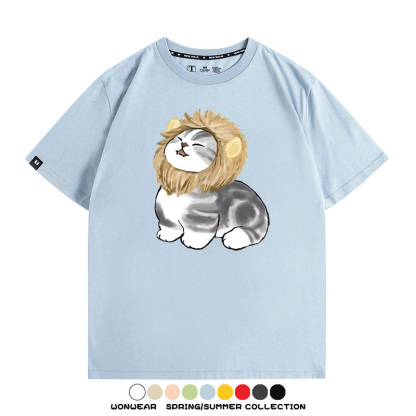 貓貓COS獅子 親子情侶裝寬鬆短袖T