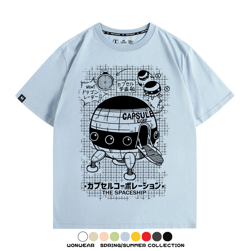 七龍珠宇宙船 親子情侶裝寬鬆短袖T