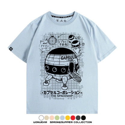 七龍珠宇宙船 親子情侶裝寬鬆短袖T