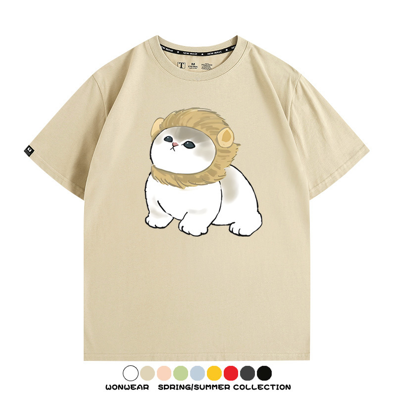 貓貓COS獅子 親子情侶裝寬鬆短袖T