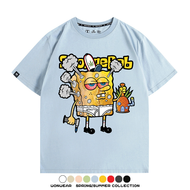 西海岸海綿寶寶動漫周邊短袖T恤