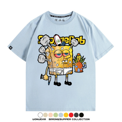 西海岸海綿寶寶動漫周邊短袖T恤