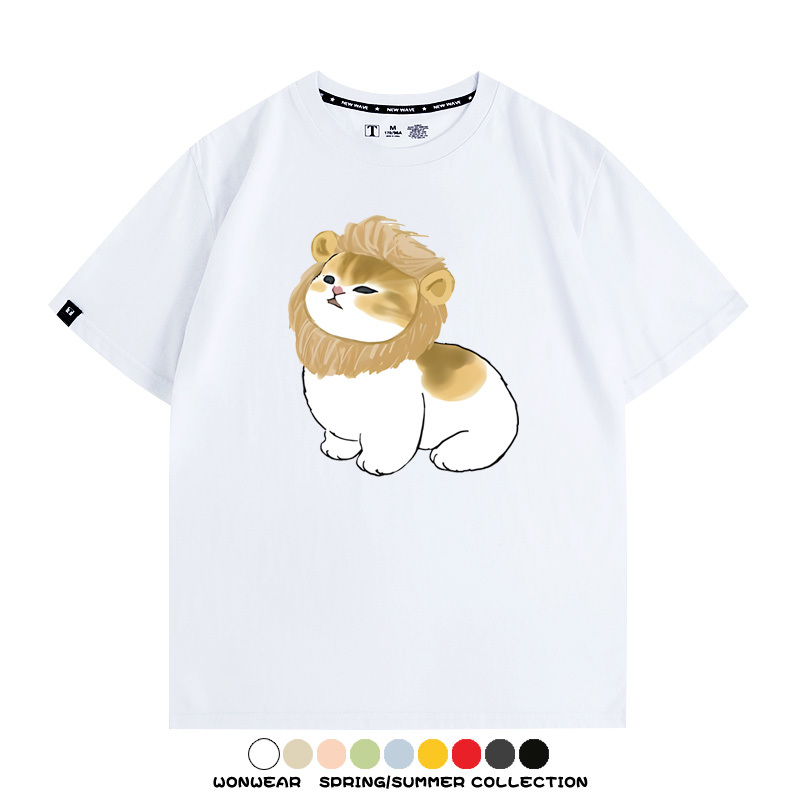 貓貓COS獅子 親子情侶裝寬鬆短袖T