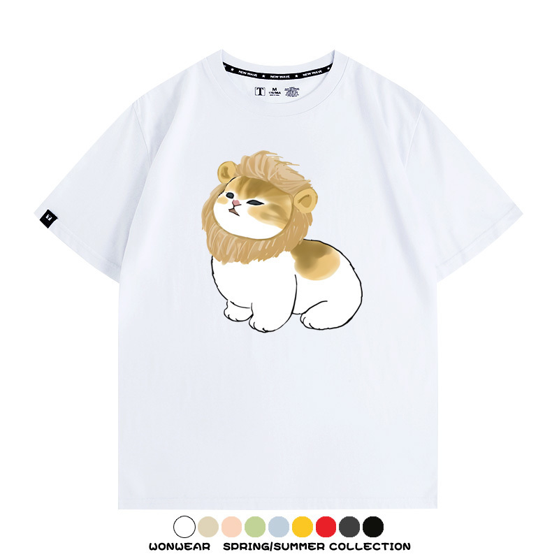 貓貓COS獅子 親子情侶裝寬鬆短袖T