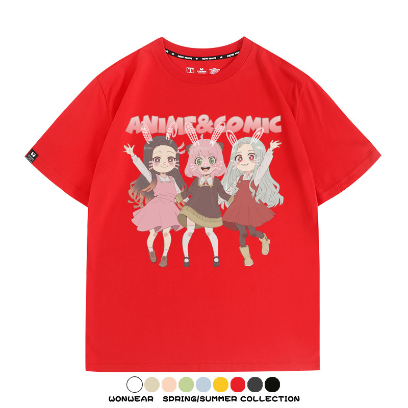 間諜家家酒鬼滅之刃聯名 親子情侶裝寬鬆短袖T