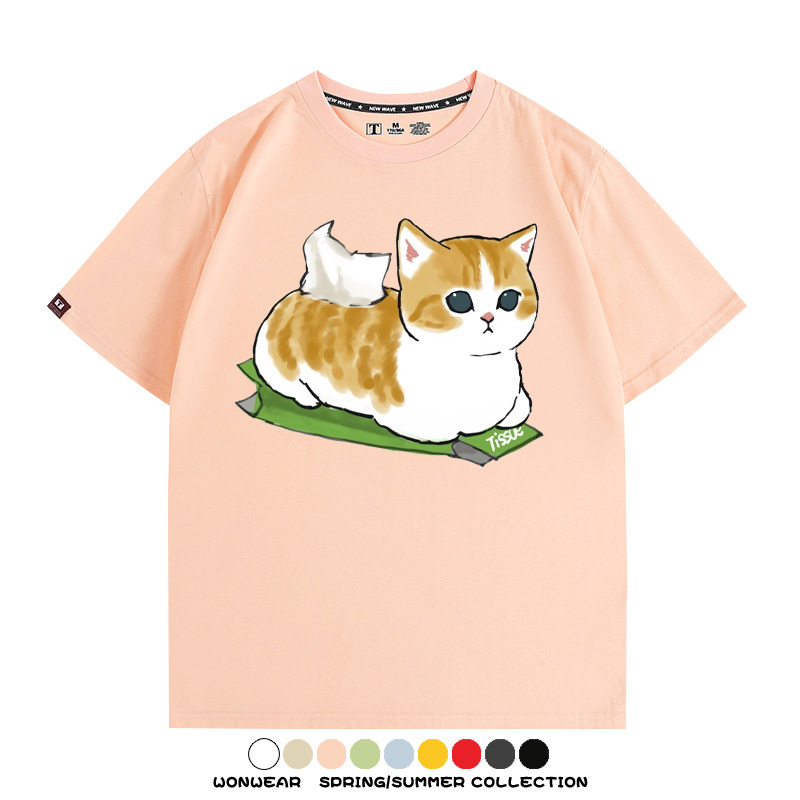 貓貓卡通Q版 親子情侶裝寬鬆短袖T