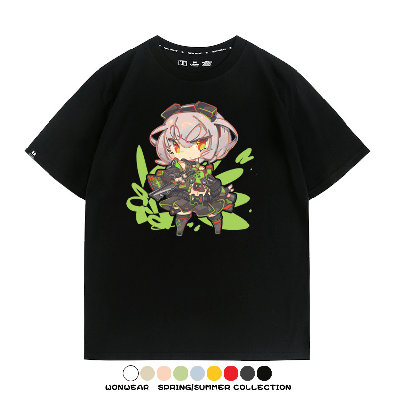 絕區零遊戲安比妮可可琳卡通Q版同款短袖夏季純棉T恤衫二次元COS