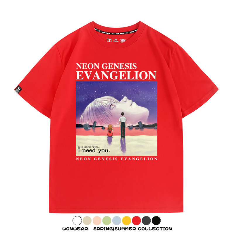 新世紀福音戰士EVAT恤潮牌二次元COS周邊短袖夏季男純棉寬鬆休閒