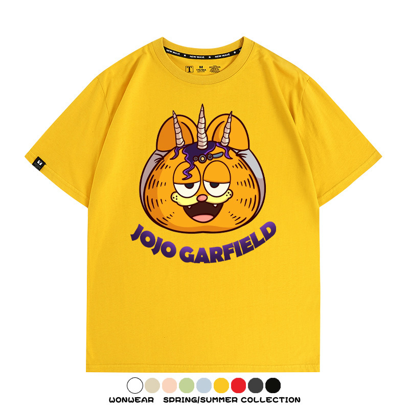 加菲貓聯名JOJO的奇妙冒險周邊短袖T恤