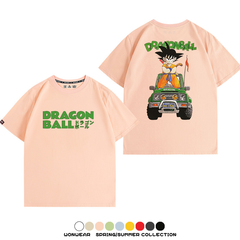 七龍珠日系動漫聯動機車鈴木悟空潮牌周邊短袖純棉寬鬆夏季男T恤