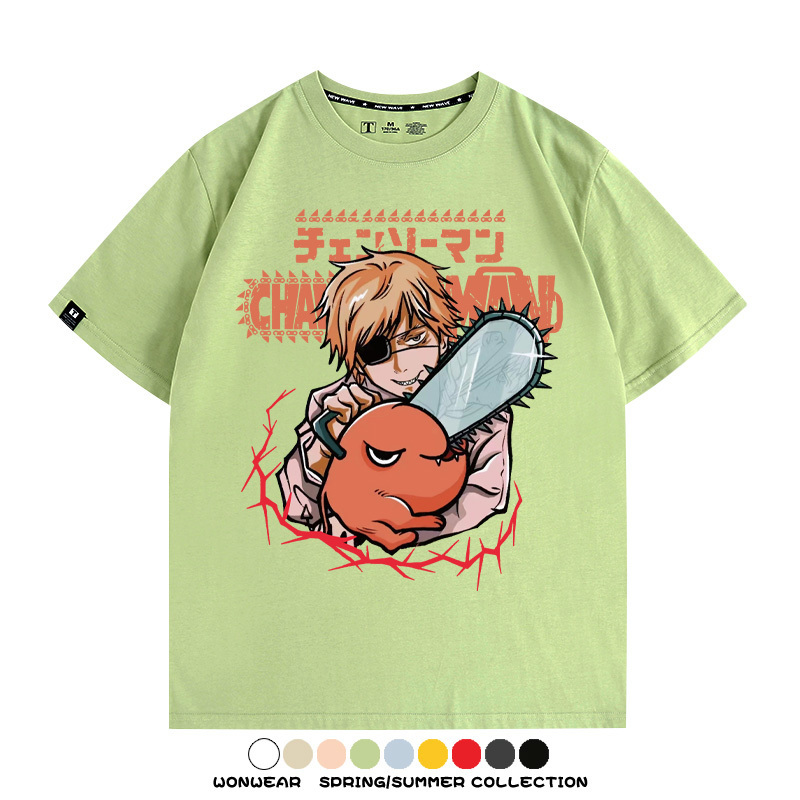 鏈鋸人電次波奇塔 親子情侶裝寬鬆短袖T