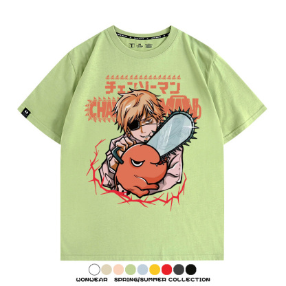 鏈鋸人電次波奇塔 親子情侶裝寬鬆短袖T