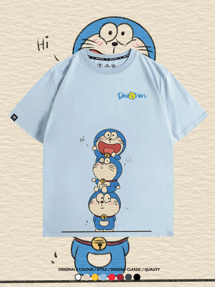 哆啦A夢聯名 親子情侶裝寬鬆短袖T
