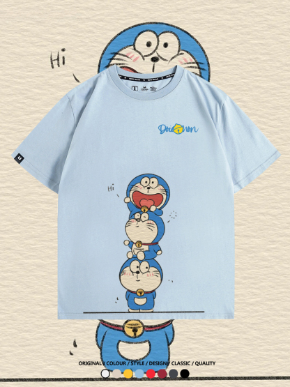 哆啦A夢聯名 親子情侶裝寬鬆短袖T
