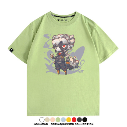 絕區零遊戲安比妮可可琳卡通Q版同款短袖夏季純棉T恤衫二次元COS