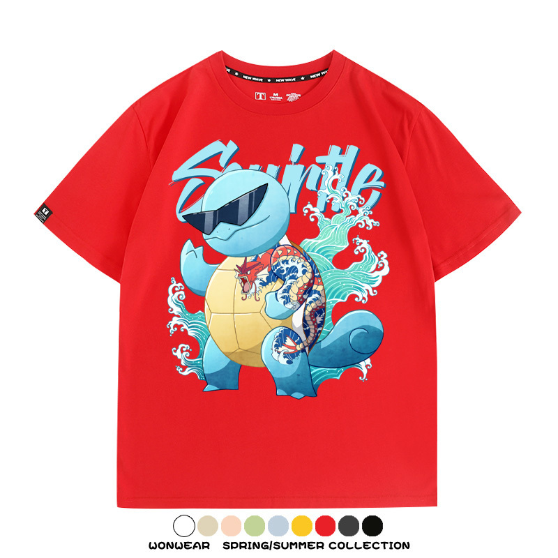 精靈寶可夢傑尼龜 親子情侶裝寬鬆短袖T