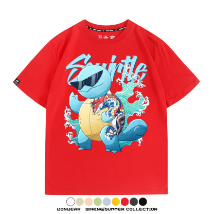 精靈寶可夢傑尼龜 親子情侶裝寬鬆短袖T