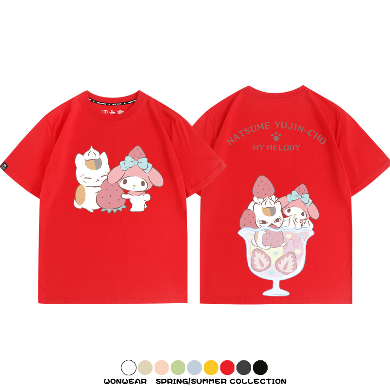 夏目友人帳聯名三麗鷗 親子情侶寬鬆短袖T