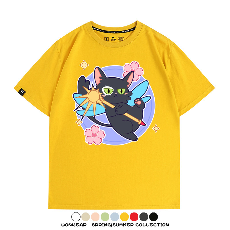 鈴芽之旅大臣貓聯名百變小櫻 親子情侶裝寬鬆短袖T