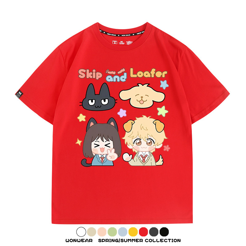 躍動青春卡通周邊 親子情侶裝寬鬆短袖T