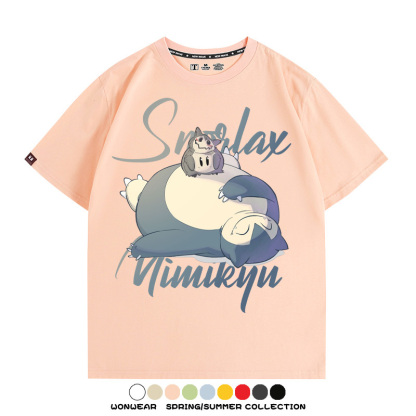 卡比獸謎擬丘寶可夢聯名 親子情侶裝寬鬆短袖T