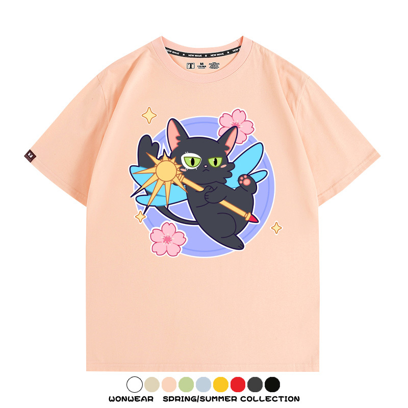鈴芽之旅大臣貓聯名百變小櫻 親子情侶裝寬鬆短袖T