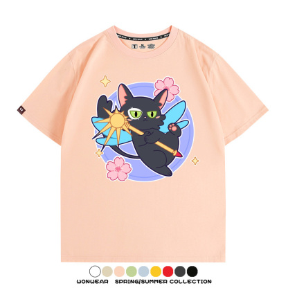 鈴芽之旅大臣貓聯名百變小櫻 親子情侶裝寬鬆短袖T