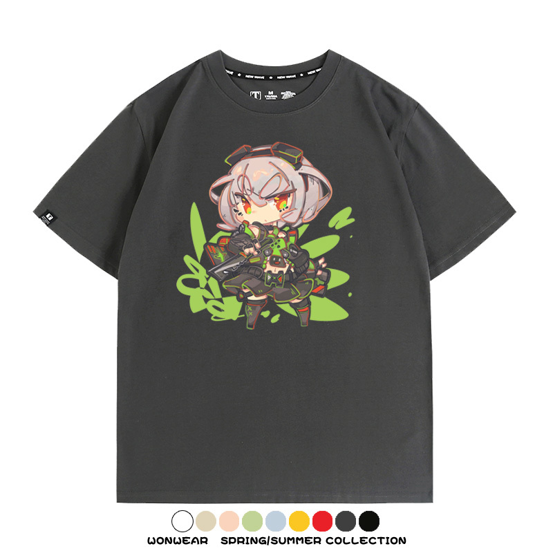 絕區零遊戲安比妮可可琳卡通Q版同款短袖夏季純棉T恤衫二次元COS