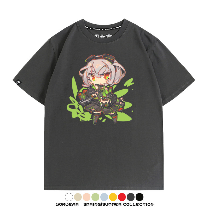 絕區零遊戲安比妮可可琳卡通Q版同款短袖夏季純棉T恤衫二次元COS