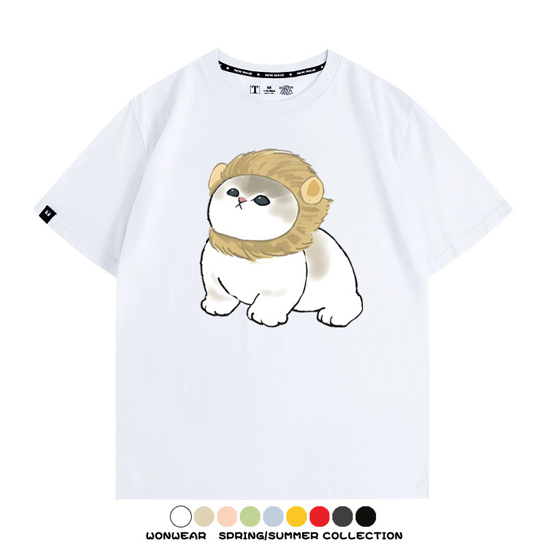 貓貓COS獅子 親子情侶裝寬鬆短袖T