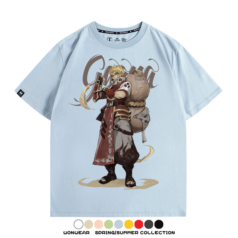 火影忍者我愛羅動漫聯名 親子情侶裝寬鬆短袖T